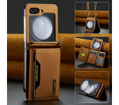 Anti-Knock Wallet Cell Phone Coque Case for Samsung Galaxy Z Flip 6 Flip4 Flip 3 4 Flip5 Flip3 Card Slot Business Leather Cover