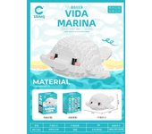 DIY Marine Micro Particle Assembly Building Block Crabs Penguins Octopuses Sharks Clownfish Killer Whales Creative Toys for Gift