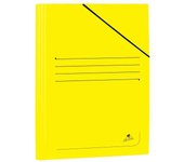 Mariola carpeta de carton plastificado folio 500gr/m2 - medidas 34x25cm - cierre con goma elastica - color amarillo (20 uds)
