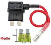 1Set 12V Mini Small Medium Size Car Fuse Holder Add-a-circuit TAP Adapter with ATM Blade Fuse Micro Mini 10A 5A 20A 25A 30A 40A