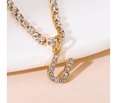 Tiny A-Z Initial Letter Anklets For Women Fashion Zircon Rhinestone Tennis Chain Anklet Bracelet Summer Beach Barefoot Jewelry