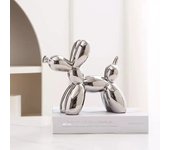 21cm Big Size Ceramic Balloon Dog Abstract Ornament Creative Sculpture Study Room Statue Home Office Accessories Decoration