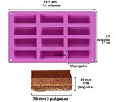 Silicone Rectangle Cake Pan Square Soap Molds Pudding Muffin Loaf Brownie Cornbread Mould