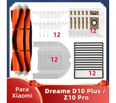 FIt For Dreame Bot D10 Plus RLS3D / Z10 pro / L10 plus Robot Vacuum Cleaner Hepa Filter Mop Main Side Brush Dust Bag Parts
