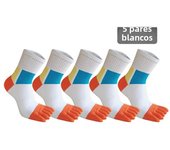 1/5 Pairs Toe Short Socks Man Sport Cotton Patchwork Compression Breathable Sweat-Absorbing Fitness Hiking Five Finger Socks