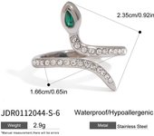 Anillo de acero inoxidable Chapado en PVD para mujer, joyería de alta calidad, Estilo Vintage, mariposa lisa, resistente al agua  Anillo abierto de mariposa para mujer, anillo geométrico de acero inoxidable, joyería de fiesta francesa exquisita