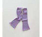 Children's Pants Girls Solid Elasticity Leggings Cotton Ruffle Trousers 3-9 Years Kids Pants Toddler Girls flared Pant