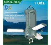 MOSLIGHTING Outdoor LED Camping Light USB Charging Folding Lantern Bluetooth Music Player Emergency Lighting Portable Flashlight