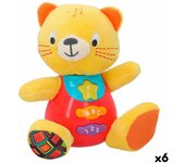 Peluche con Sonido Winfun Gato 16 x 17,5 x 10,5 cm (6 Unidades)