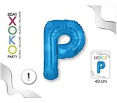Globo Foil, Letras En Color Azul Con Tamaño De 40cm. #Xoko Party #Globo