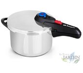 SUINGA Olla súper rápida 4 Litros Orbegozo, Ø 22cm, acero inoxidable 18/10, regulador de presión. Olla rápida, olla de presión