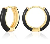 MESOVOR Pendientes de Aro de oro Pequeños para Mujeres, Aretes Huggie Livianos Plateados de oro de 18k | Regalos de Aretes Hipoalergénicos para Niñas amarillo caliente