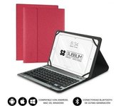Funda con Teclado Subblim Keytab Pro Bluetooth para Tablets de 10.1'-10.8'/ Roja