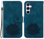 Funda Para Samsung Galaxy A55 5G Soporte Carther Funda Lotus Patrón de Cuero Cubierta del Teléfono