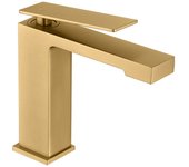 Imex Pisa BDP048-1OC grifo monomando sobre repisa para lavabo de latón con acabado en oro cepillado