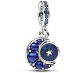 Pandora Charm Colgante en plata de ley Luna Brillante Giratoria​ 792979C01 , para Mujer