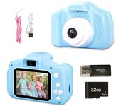 Cámara Infantil Impermeable 1080P HD with Pantalla de Vídeo Juguetes de Fotografía at Aire Libre con Dibujos Animados Lindos Y 8 Millones de Píxeles Bathería Incluida para Niños