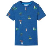 Camiseta Infantil Azul Dark mélange 104