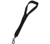 cordon piel acolchado para saxofon con terminal mosqueton plastico. ancho de 40 mm. BD2552-2 negro
