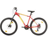 vidaXL Bicicleta montaña 21 velocidades 27,5 pulgadas rueda 42 cm rojo