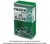 CAJA S 20 unid. ARANDELA PLANA CINC 5,3x10mm FADIX