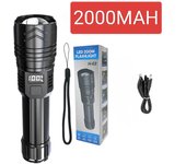 100000 Lumens High Power Flashlight Built in Battery Torch Outdoor Tactical Flashlight Emergency Spotlight Most Powerful Lantern