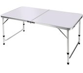 UD - Mesa Plegable Portátil de Aluminio 60x90cm -Muy Facil de Llevar！- Altura Ajustable 40-67cm Ideal para Camping y Picnic