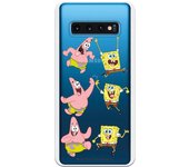 Funda original compatible con Samsung Galaxy S10 - Bob Esponja y Patricio 3 poses