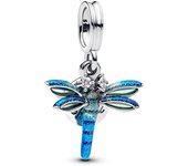 Pandora Charm Colgante Doble en plata de ley Libélula 793745C01 , para Mujer