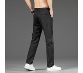 Summer Thin Ice Silk Casual Pants Solid Color for Men Stretch Loose Straight Leg Comfortable Casual Long Pants Classic Male