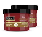 TRESemme Mascarilla para cabellos secos y con tendencia a encresparse Liso Keratina con aceite de marula y keratina 440ml - Pack de 2