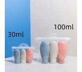 3/4/11Pcs Soft Portable Dispensing Bottles 30/60/100ml Shower Gel Shampoo Lotion Travel Bottles Cosmetic Bathroom Products