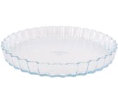 Quttin - Molde Tarta Rizado Vidrio 27cm - Versátil, Duradero y Apto para Lavavajillas