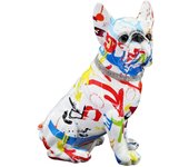Signes Grimalt ORIGEN Home Decor Perro Bulldog Animales Figura de Perro Blanco - 28x25x15cm 33744