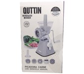 Picadora carne  multiuso manual con manivela tradicional base antideslizante con potente ventosa calidad Quttin original