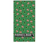 Toalla microfibra Minecraft 70x140 cm – Infantil, secado rápido, suave y absorbente, diseño oficial para playa y piscina