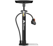 Bike Pump with Gauge Multi-functional Portable Inflator for Bicycle and Cars 160PSI with High-Pressure Gauge and Nozzle Air Pump