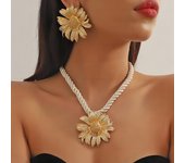 3 Pcs/set Simple Fashion Starfish Pendant Necklace Ocean Style Party Banquet Exaggerated Earrings Personalized Women Jewelry Set