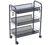 Carrito Verdulero 3 Estantes Kitchen - Negro