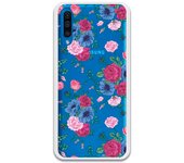 Funda original compatible con Samsung Galaxy A50 - A50s - A30s - Patron flores azules y rojas