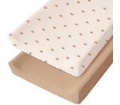 Funda para cambio de muselina para niños y niños, y transurable Algodón ultrasuave, juego de sábanas para cambiarse pañales para recién nacidos, paquete sábanas cubierta almohadilla pañales 2 piezas Caja protectora pañales Manga del cambio