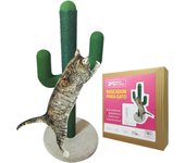 Árbol Rascador para Gato Juguete para Gatos con Forma Cactus Material Rugoso Verde 87cm x 40cm x 40cm, Material natural, Duradero de sisal, Fácil de montar