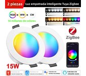 15W Tuya ZigBee RGB LED Downlight Recessed Spotlight APP Control Alexa Google Home