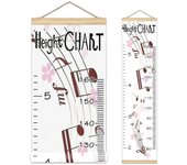 Adorable gráfico de pared de altura para niños con dibujos animados. Gráfico de crecimiento perfecto para la pared. Fácil seguimiento con un gráfico de altura divertido para niños. Durabilidad. Gráfico de crecimiento vibrante para la decoración de la hab