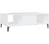 vidaXL Mesa de centro madera contrachapada 103,5x60x35 cm Blanco, Negro, Gris Mesita de Salón o Comedor o Auxiliar Mesa de Café Meuble Salón