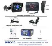 EKIY MTC16 Wireless CarPlay Moto 5 inch Portable Digital Motorcycle Dashboard GPS Navigation Display Screen Android Auto Monitor
