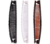 Banana Hair Clip,3 Pieces Banana Hair Combs Fishtail Hair Clip,Hair Comb Clips,Ponytail Clip hair Accessory,for Thick Thin Hair