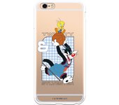 Funda original compatible con iPhone 6 Plus o 6S Plus con un diseño de Space Jam Sylvester y Tweety