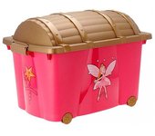 Koopman Baúl para Juguetes Hada Bailarina 60x40 Cm - Organización Fácil - Diseño Infantil Alegre