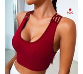 New Women's Seamless Yoga Tank Top with Eight Straps Cross Solid Color High Elastic Sports Bra and Bra Free Fitness Tank Top